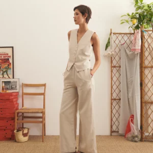 Pantalon LauthNB Cream Linen Maison Labiche