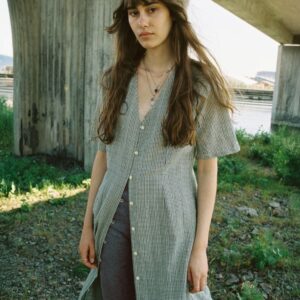 Robe Lollo Check Blue Nudie Jeans