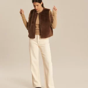 Gilet sans manches Baci Mink Macchiato Lab Dip