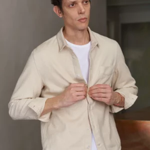 Chemise Simon Flannel Light Sand About Companions