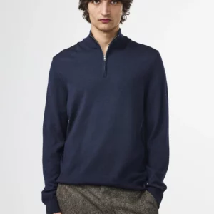 Pull Sergio Zip Mock 6605 207Navy Multi NN07