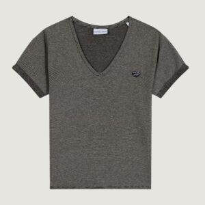 TShirt Chateau Mini Patch Coeur Off White/Charcoal Maison Labiche
