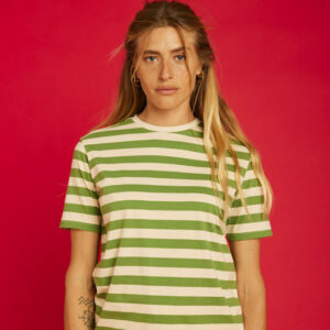 TShirt Azur Ecru/Vert Eclatant Graine