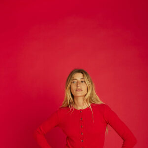 Cardigan Sève Rouge Cerise Graine